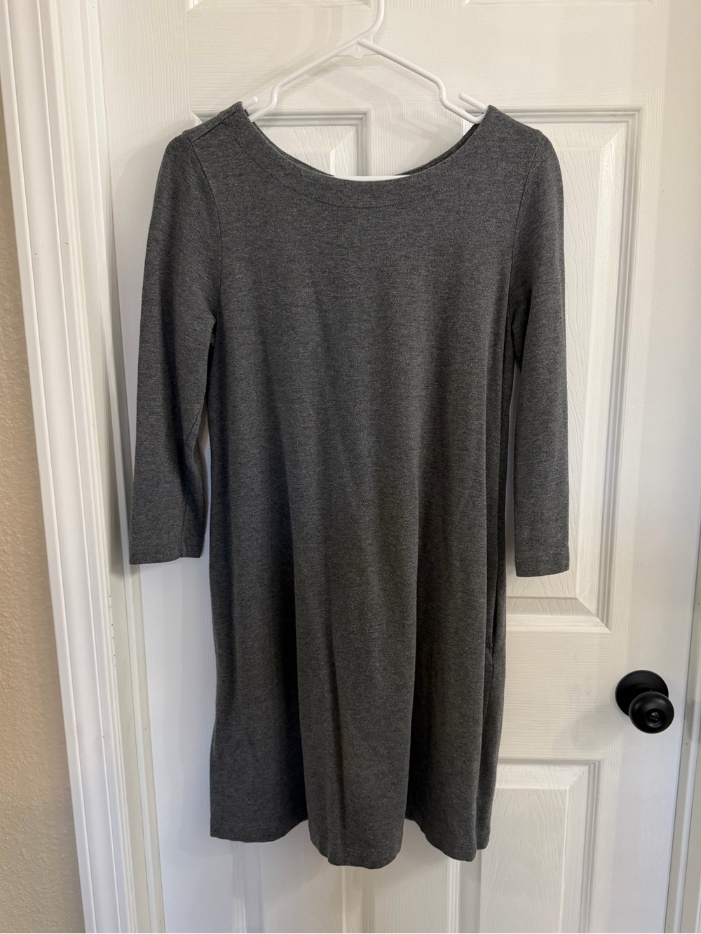 A new day grey minimalist dress